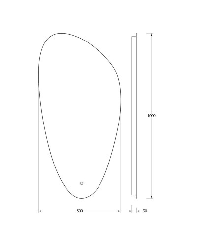Зеркало 50х100 см Evoform Ledshine BY 2692