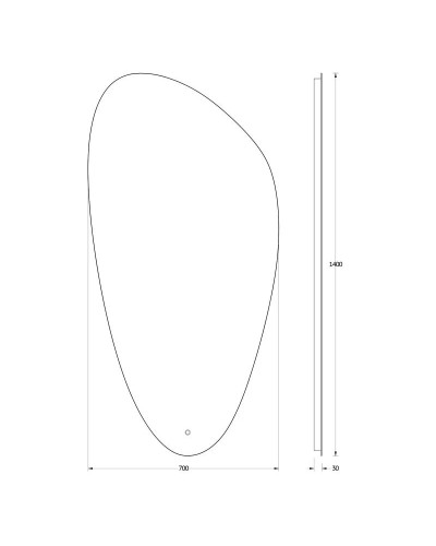 Зеркало 70х140 см Evoform Ledshine BY 2684