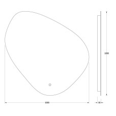 Зеркало 100х100 см Evoform Ledshine BY 2667