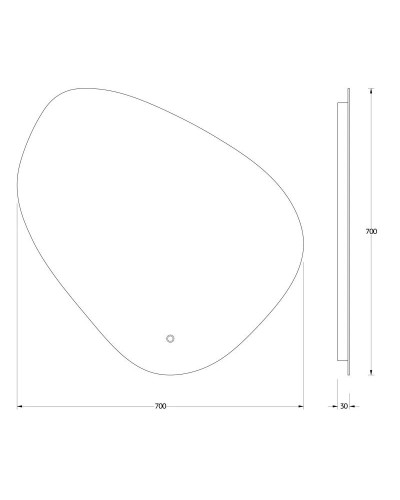 Зеркало 70х70 см Evoform Ledshine BY 2664