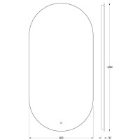Зеркало 60х120 см Evoform Ledshine BY 2688