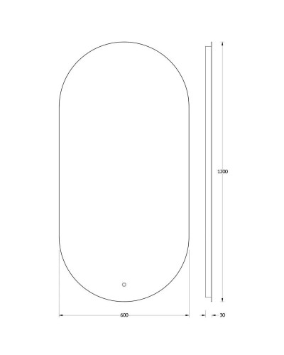Зеркало 60х120 см Evoform Ledshine BY 2688