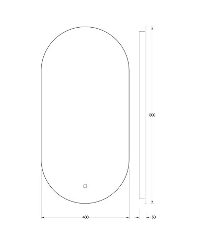 Зеркало 40х80 см Evoform Ledshine BY 2686