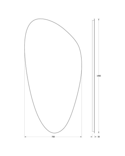 Зеркало 70х140 см Evoform Ledshine BY 2594