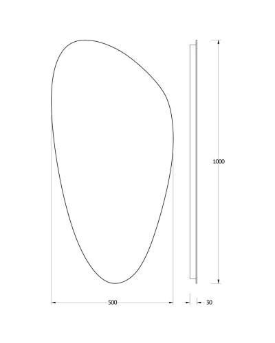 Зеркало 50х100 см Evoform Ledshine BY 2592