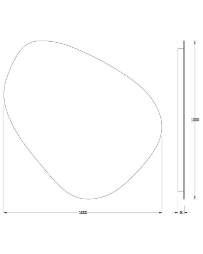 Зеркало 100х100 см Evoform Ledshine BY 2577