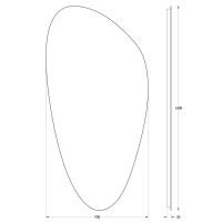 Зеркало 70х140 см Evoform Ledshine BY 2584