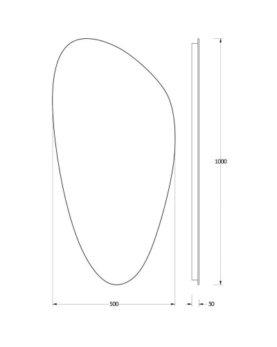 Зеркало 50х100 см Evoform Ledshine BY 2582