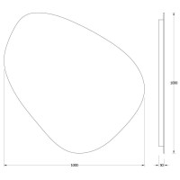 Зеркало 100х100 см Evoform Ledshine BY 2567