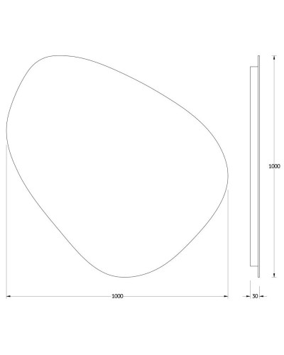 Зеркало 100х100 см Evoform Ledshine BY 2567