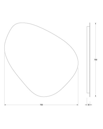 Зеркало 70х70 см Evoform Ledshine BY 2564
