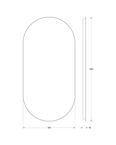Зеркало 50х100 см Evoform Ledshine BY 2587
