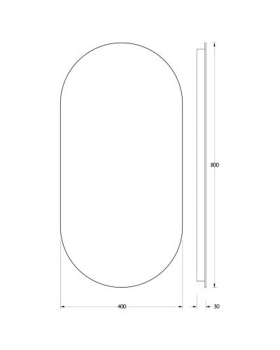 Зеркало 40х80 см Evoform Ledshine BY 2586