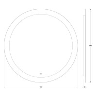 Зеркало 100х100 см Evoform Ledshine BY 2627