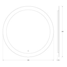 Зеркало 100х100 см Evoform Ledshine BY 2627