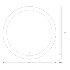 Зеркало 100х100 см Evoform Ledshine BY 2627