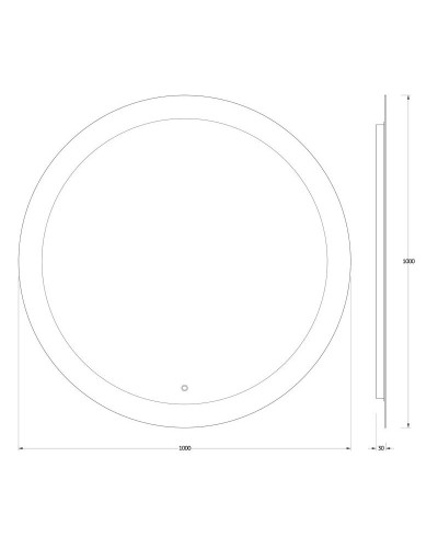 Зеркало 100х100 см Evoform Ledshine BY 2627