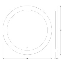 Зеркало 80х80 см Evoform Ledshine BY 2625