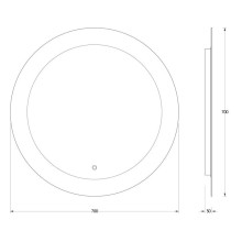 Зеркало 70х70 см Evoform Ledshine BY 2624