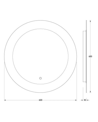 Зеркало 60х60 см Evoform Ledshine BY 2623