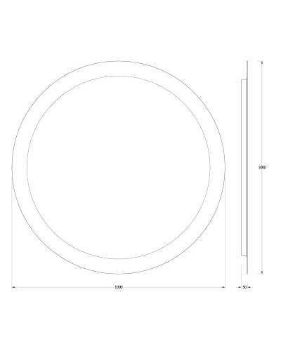 Зеркало 100х100 см Evoform Ledshine BY 2527