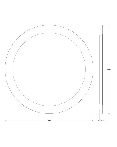 Зеркало 80х80 см Evoform Ledshine BY 2525