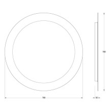 Зеркало 70х70 см Evoform Ledshine BY 2524