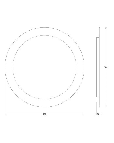 Зеркало 70х70 см Evoform Ledshine BY 2524
