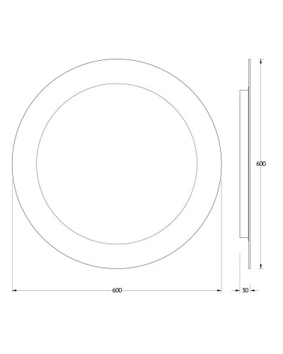 Зеркало 60х60 см Evoform Ledshine BY 2523