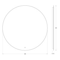 Зеркало 100х100 см Evoform Ledshine BY 2657