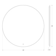 Зеркало 100х100 см Evoform Ledshine BY 2657