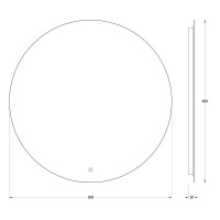 Зеркало 80х80 см Evoform Ledshine BY 2655