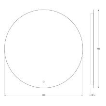 Зеркало 80х80 см Evoform Ledshine BY 2655