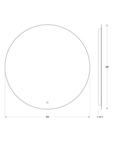 Зеркало 80х80 см Evoform Ledshine BY 2655