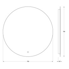 Зеркало 70х70 см Evoform Ledshine BY 2654