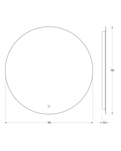 Зеркало 70х70 см Evoform Ledshine BY 2654