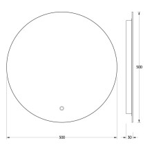 Зеркало 50х50 см Evoform Ledshine BY 2652
