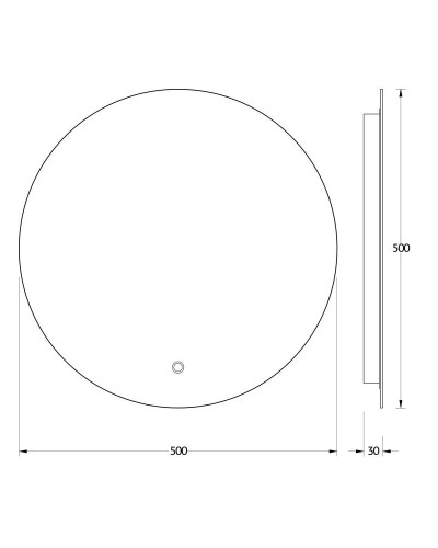 Зеркало 50х50 см Evoform Ledshine BY 2652