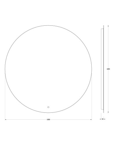Зеркало 100х100 см Evoform Ledshine BY 2647