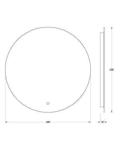 Зеркало 60х60 см Evoform Ledshine BY 2643