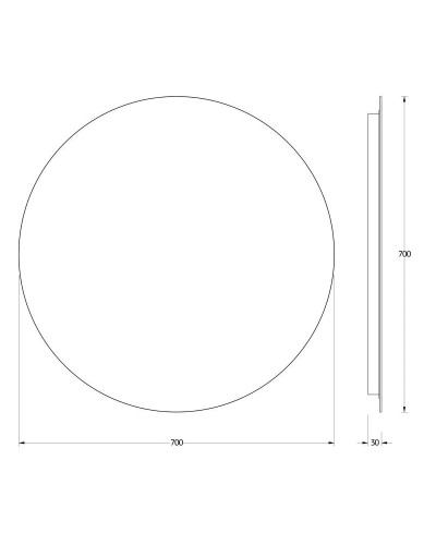 Зеркало 70х70 см Evoform Ledshine BY 2554