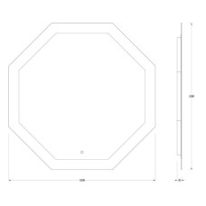 Зеркало 100х100 см Evoform Ledshine BY 2607