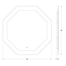 Зеркало 80х80 см Evoform Ledshine BY 2605
