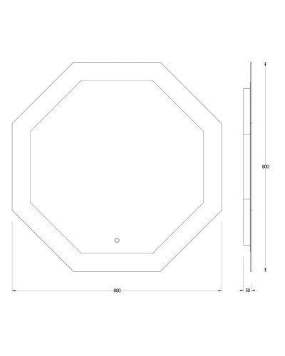 Зеркало 80х80 см Evoform Ledshine BY 2605