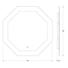 Зеркало 70х70 см Evoform Ledshine BY 2604