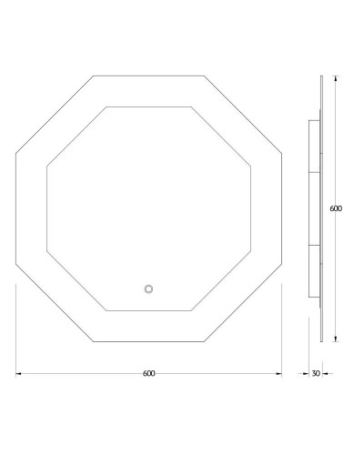Зеркало 60х60 см Evoform Ledshine BY 2603