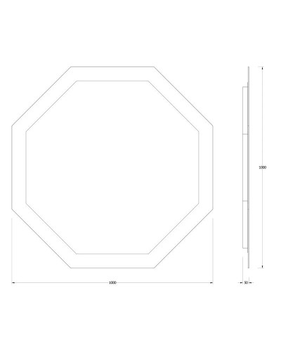 Зеркало 100х100 см Evoform Ledshine BY 2507