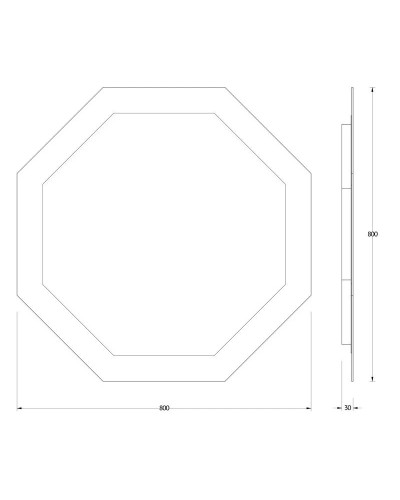 Зеркало 80х80 см Evoform Ledshine BY 2505