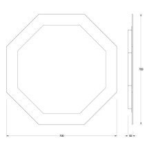 Зеркало 70х70 см Evoform Ledshine BY 2504