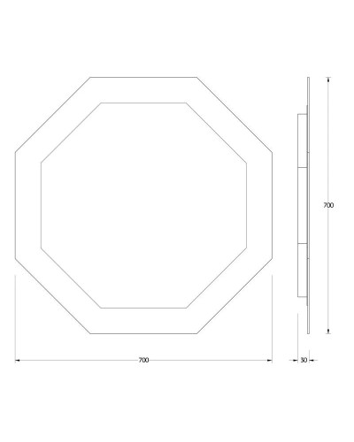 Зеркало 70х70 см Evoform Ledshine BY 2504